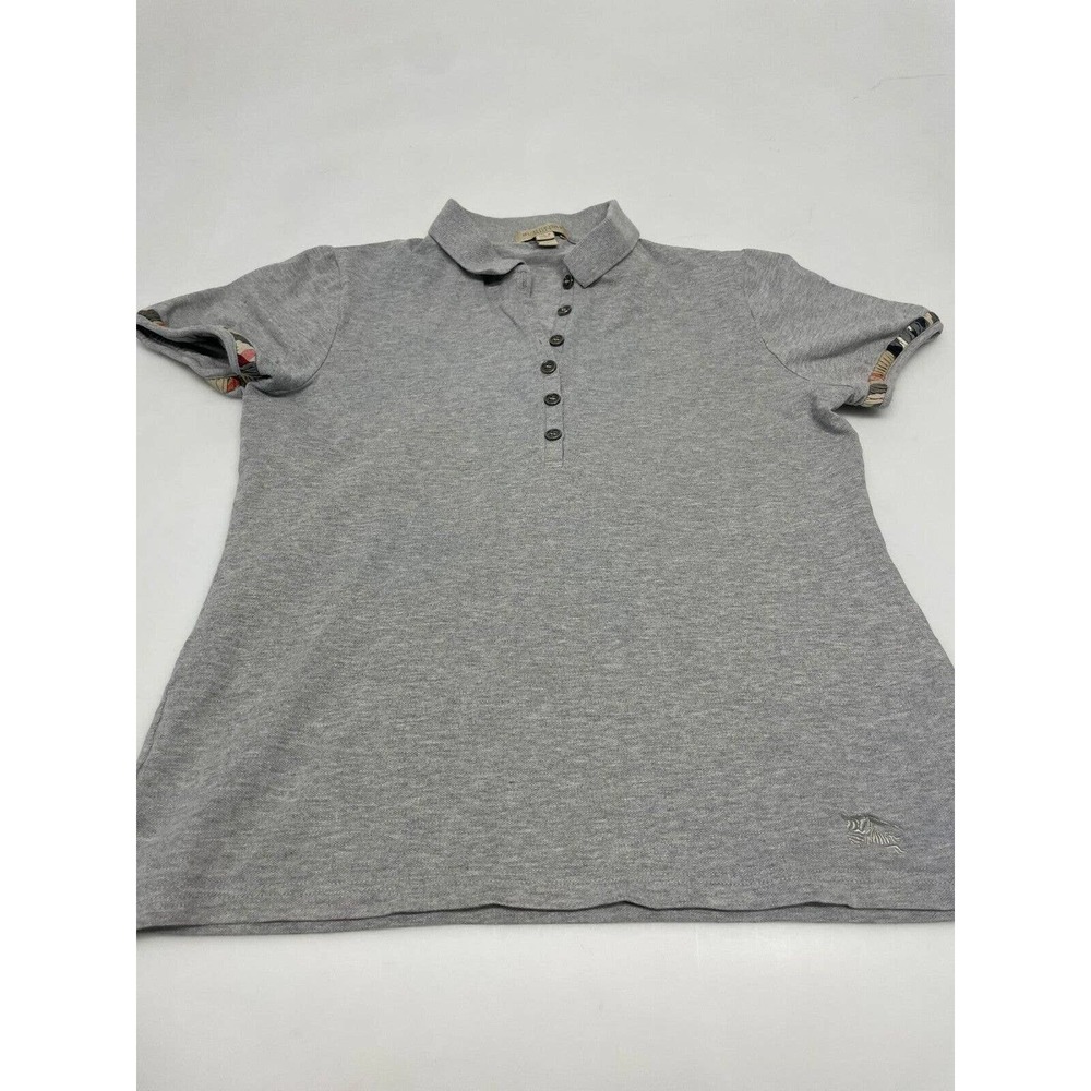 Burberry Brit Polo Short Sleeve Gray M Women's